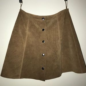 Suede topshop skirt